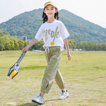 Boomer girls tennis red suit 2022 summer dress new trendy foreign air CUHK Girl sports Children Girls Two sets
