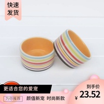 Hamster Honey Bag-Mini Hedgehog Flower Branch Mouse Hamster Color Red Ceramic Food Pot Ceramic Bowl Anti-Overturn