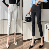 Western dress pants female spring summer new small taller waist 80% pants with slim fit slim fit 100 lap casual Western pants