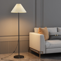 Bedhead lights floor lampBedroom living room Nordic atmosphere French retro-style stretch sofa decorated vertical table lamp next to decorated vertical table lamp