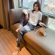 Sweatshirt New 2021 casual fashion set women autumn and winter loose goddess Fan age plus velvet sportswear two-piece set