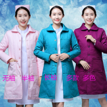 Nurse's clothing on duty cotton-padded women's padded long coat doctor's cold-proof clothing pharmacy beauty salon work cotton-padded jacket