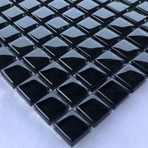 Black Crystal Glass Mosaic Villa background wall Swimming pool bathroom Balcony Kitchen Shower room Balcony Tiles