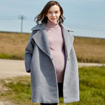 Pregnant color pregnant womens coat autumn and winter new pregnant womens warm coat loose large size temperament medium-length coat
