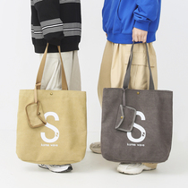 Canvas Bag Mens Single Shoulder Diagonal Satchel and Damp Crowdday Ensemble Handbag large capacity Student carrying book handbag male