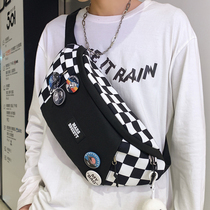 Mens Chest Bag Large Capacity Pins Tide Card Sports Backpack College Students Trend 100 Hitch Casual Single Shoulder Skewed Satchel