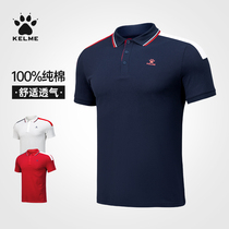Karmepolo shirt mens sports turnover short sleeves summer new coach All cotton men sports polo shirts