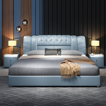 2 m x2 m Queen master bedroom leather modern minimalist 2000 x 2200 two meters wide 200 x 220 childrens leather bed