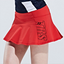 Korean autumn and winter badminton womens pants skirt red letter sexy sports short skirt quick-dry breathable tennis bottom