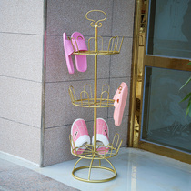 Iron Art Airing Rack Outdoor balcony Creative pendulum Slippers Shelf Floor Style Sunning Machine Multifunction Assembly Drying Rack