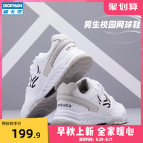  Decathlon tennis shoes mens sports shoes campus professional cushioning lightweight non-slip white white sneakers retro IVE1