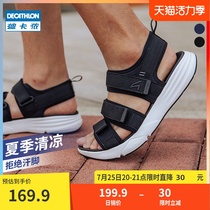 Decathlon sandals mens 2021 summer beach shoes outdoor soft sole non-slip velcro sports sandals men MSWS