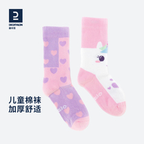 Decathlon skating socks professional adult children teen boys and girls sports socks thick towel base stockings IVS 3