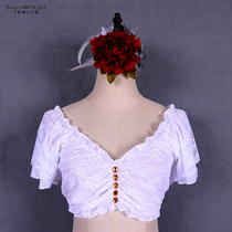 Dance clothes belly dance hot sale 2021 New Korean lace lotus leaf sleeve coat hot sale 9DZ35