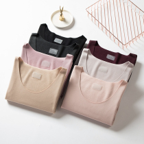 Low Collar Tight Body Warm Underwear Woman Thickened gush without marks Velvety Autumn Clothes Slim down Develled Heating Single single blouse for undershirt