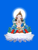 Vajrasattva Buddha portrait Vajrasattva practice Ruyi Orb Tibetan small Thangka hanging picture Marriage