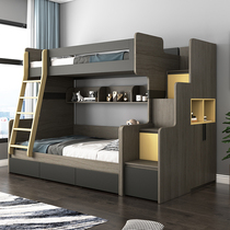 Nordic children's bed storage bed modern simple bunk bed adult mother and child bed multifunctional children's high and low bed