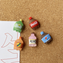 5 pieces of fun Cola Sprite pins Cork nail felt Cork photo wall classroom board layout decoration