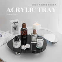 Acrylic tray INS home decorations aromatherapy ornaments bottom support photography background Board shooting photo props