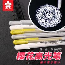 Japan cherry blossom high-gloss painting pen White pen comic pen Silver gold pen Paint pen Hand-painted high-gloss white pen