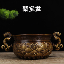 Retro pure copper-wrapped pulp baby cornucopia feng shui copper Home Office bar decoration gift ornaments