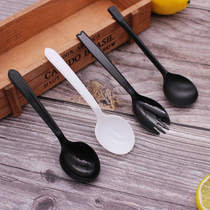 Disposable spoon plastic portable spoon thickened dessert spoon rice spoon cake fork spoon takeaway packed fast food spoon