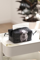 British bulldog dog cloth car car tissue box pumping tissue set box Cute napkin paper box