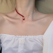Hong Kong (designer) RVY 2021 New light luxury niche small red collar neck strap temperament necklace female