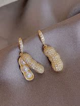Hong Kong (designer) RVY 2021 new earrings female tide light luxury niche peanut pearl earrings earrings