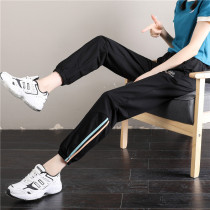 Cotton sweatpants womens summer thin loose beam feet middle school girl slim bloomers spring and autumn casual trousers