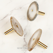 SLOW CRAFTSMAN exported to Europe crystal agate coat hook light luxury curtain strap small wall hook