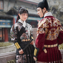 Rumeng neon clothes autumn and winter Hanfu men and women Guan Shanyue] two Zhijin Jinyi Wei paste custom black flying fish suit