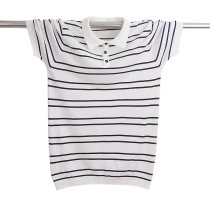Polo shirt men and summer harbor wind repair Paul top clothes breakcodeSpecial ice refreshing wire stripes short shirt