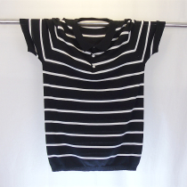 Ice silk striped POLO shirt mens summer lapel short sleeve knitted T-shirt business casual thin sweater mens short T tide