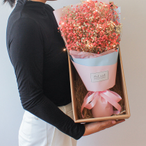 Gypsophila Dried Flower Bouquet Gift Box for Birthday ins Natural Real Flower Tanabata Gift Valentines Day to Girlfriend