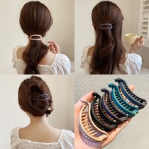 Banana clip vertical clip ponytail hairpin back of the head ponytail chuck hairpin top clip net red 2021 new headdress