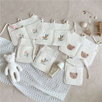 Korean crib hanging bag baby bedside large diaper storage bag cartoon bedside storage bag