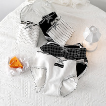 Original cute mid-waist Japanese Lolita bow print cute girl underwear ladies cotton crotch breifs