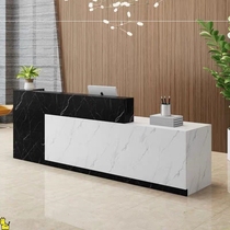 Front desk reception desk high-end cash register company bar welcome shop beauty salon counter corner simple and modern
