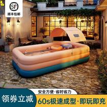 Automatic inflatable swimming pool Childrens home children baby swimming bucket Oversized indoor and outdoor large shade pool