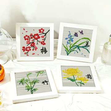 刺绣梅兰竹菊-刺绣梅兰竹菊促销价格、刺绣梅兰竹菊品牌- 淘宝
