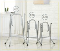 Simple rectangular stainless iron tripod coffee table feet Table legs Adjustable table legs Table feet bracket Folding small dining table