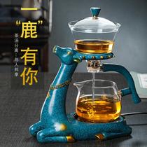 Automatic glass Kung Fu tea Creative tea maker Household simple lazy tea maker Net celebrity Teapot set