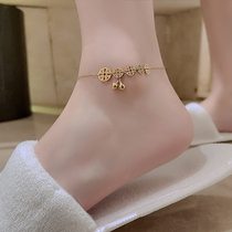 Explosive high-end sense of net red anklet summer niche 2021 new ins tide good-looking fairy bell foot ornaments