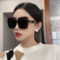 Korean version of the street shot high-end ins polarized sunglasses female summer big face small letters fashion sunglasses anti-ultraviolet