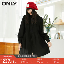 ONLY2021 Autumn New pleated doll collar A simple dress female) 121307135