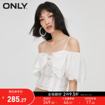 ONLY2021 winter New Fashion slim thin bubble sleeve short sleeve chiffon shirt women) 121341007