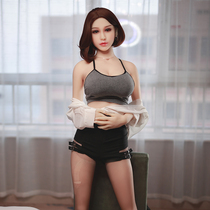 Golden three entity doll Non-silicone inflatable doll real male female doll hand-made female can be inserted sexy sex woman