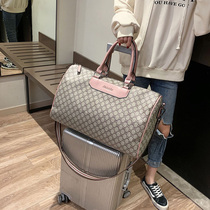 Hong Kong Travel Package Female Handheld Short Travel Travel Containing Luggage Bag Large Capacity PU Light Single Shoulder Lady Bag