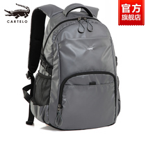 Crocodile mens backpack Business casual canvas computer backpack Travel travel bag Simple fashion trend school bag